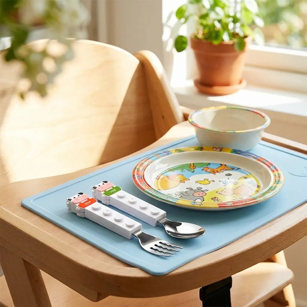 Cow Shaped Grip Spoon and Fork