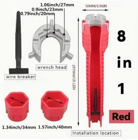 Plumber Ranch Tight Space Plumber Wrench Tool Kit | Multifunctional Faucet & Sink ...