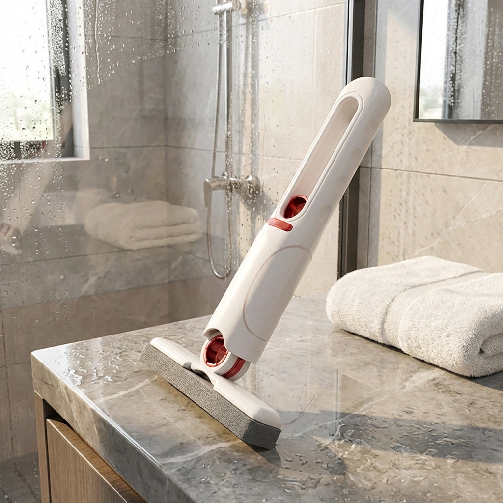 Compact mini mop with 2 sponge