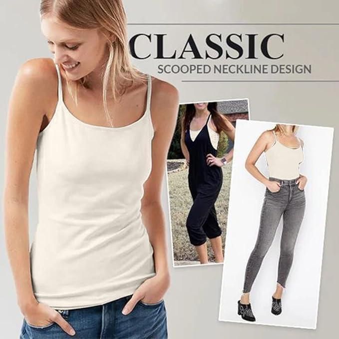 Women’s Loose Cami with Built in Tank Top (Pack of 2)