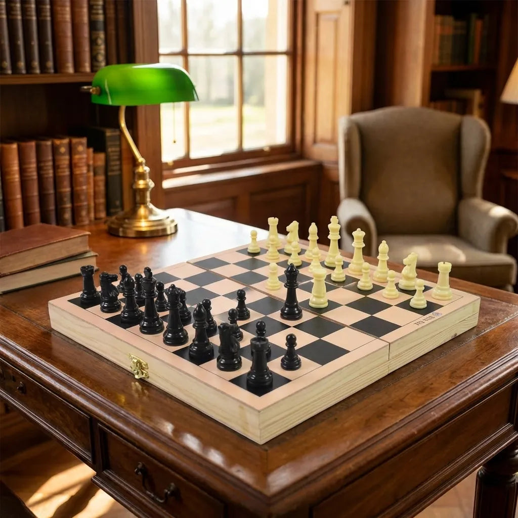 Folding Wooden Chess Set