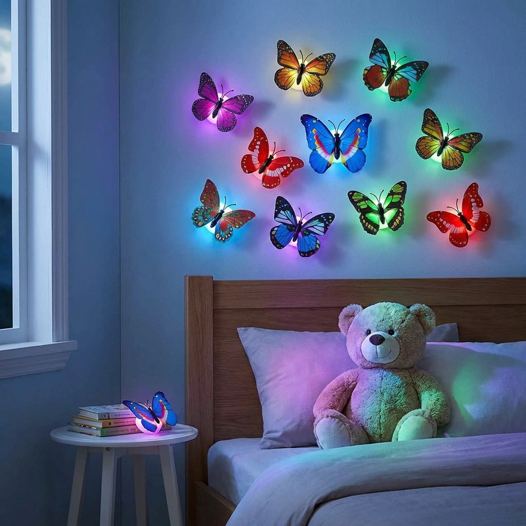 3DButterfly Led Light for Home Decoration (Pack of 3)