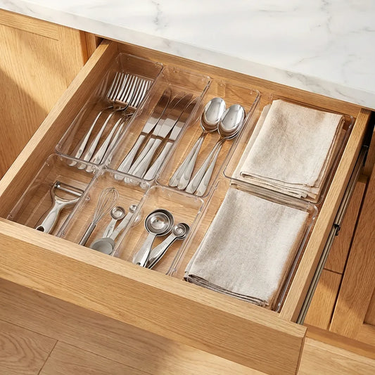 7Pcs Acrylic Drawer Storage Organiser