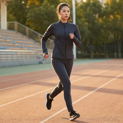 Unisex Work Out Solid Track Suit