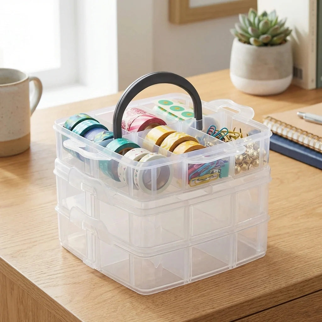 18 Grid Transparent Jewelry Organizer
