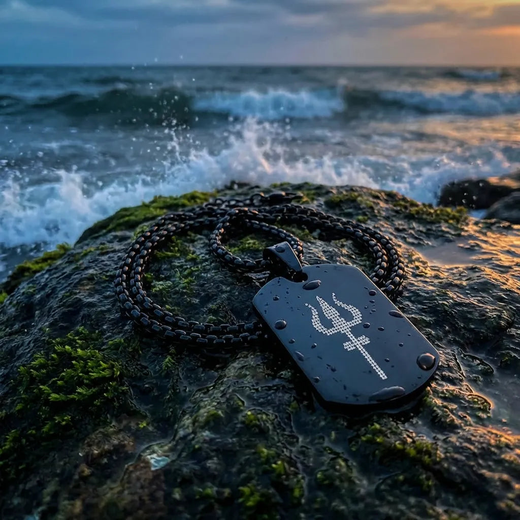 Mahadev Trishul Pendant with Micro-Carved Design