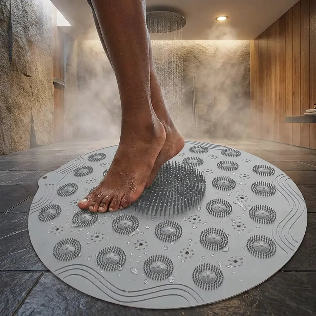 Silicone Non Slip Round Bathroom Mat