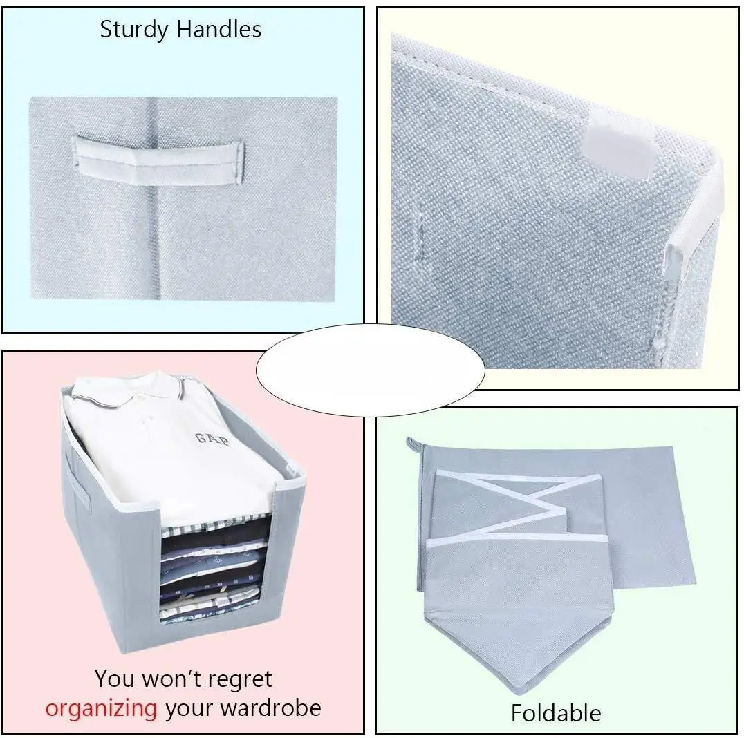 Cloth Organizer Non Woven Foldable Cloth Organizer (Pack of 3)