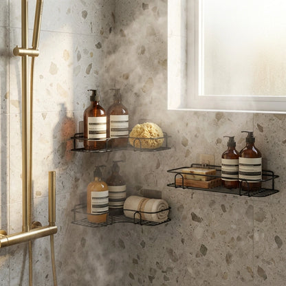 Metal Bathroom Corner Rack Storage Shelves