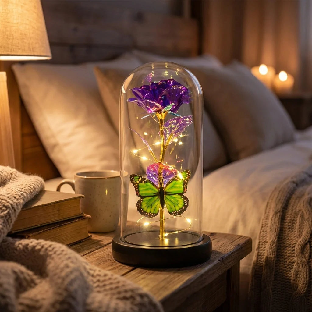 LED Preserved Rose Dome