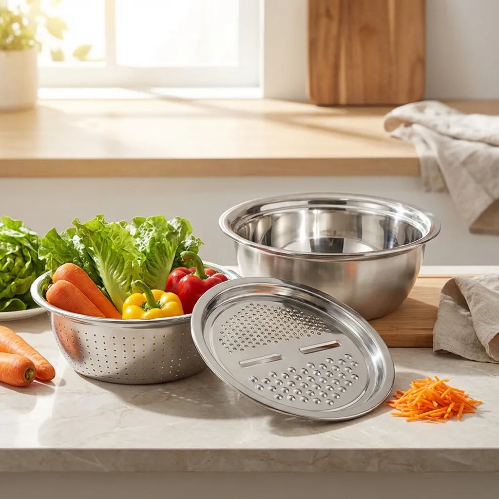 3-in-1 Grater & Colander
