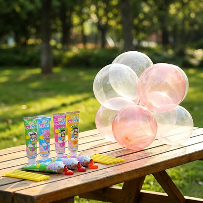 Blow Bubble Balloons Toys (Pack of 3 Tube)