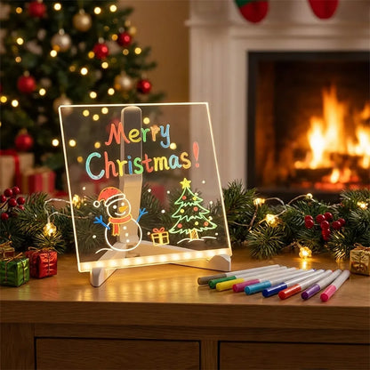 3D LED Light Glass Acrylic Writing pad