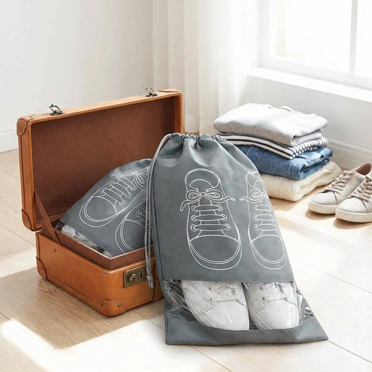 Shoe Bag - Transparent Window Portable Travel Dust-Proof Shoe Bags