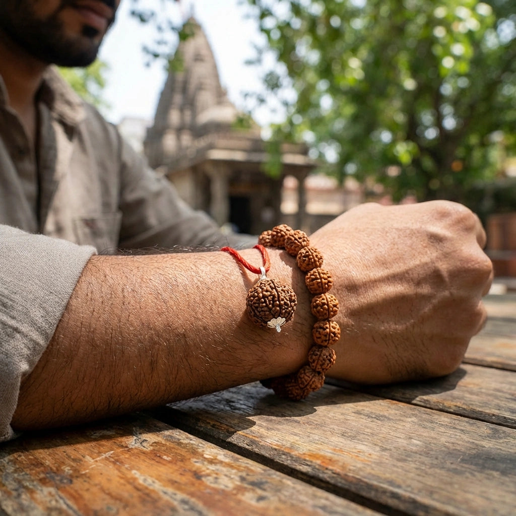 Maha SHivratri Combo - 5 Mukhi Rudraksha With Bracelet