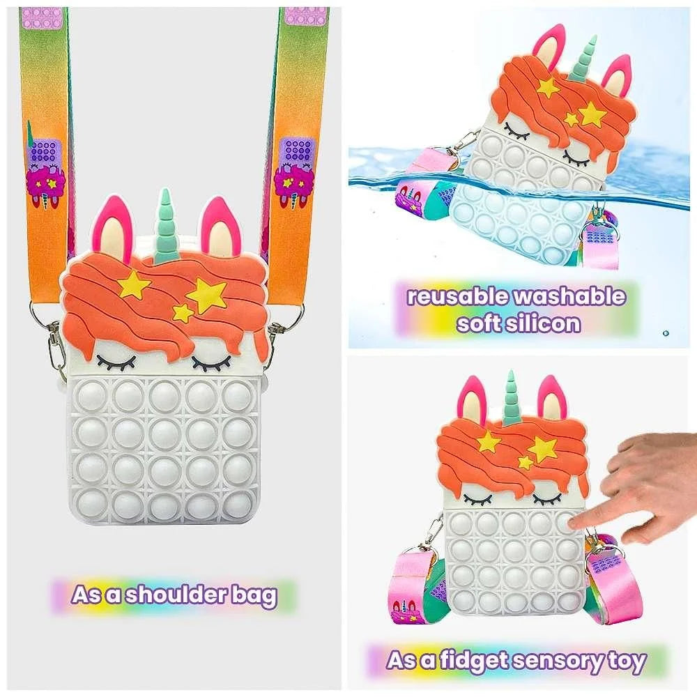 Pop It Unicorn Bag for Girls