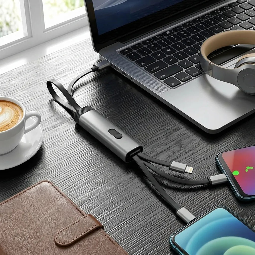 Charging Cable 3 In 1 Extendable Data Transmit
