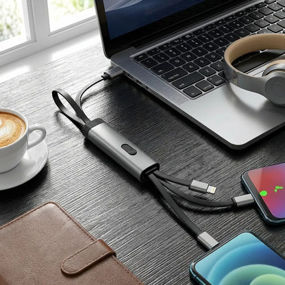 Charging Cable 3 In 1 Extendable Data Transmit
