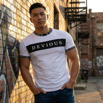 Contrast Print Cotton Tee