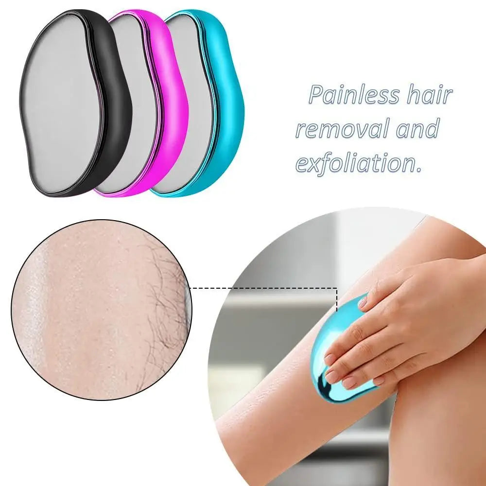 Crystal Hair Eraser for Women and Men Magic Crystal Hair Remover Painless Exfoliation Hair Removal Tool for Arms Legs