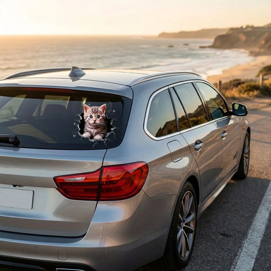 Durable Cat Pattern Car Sticker