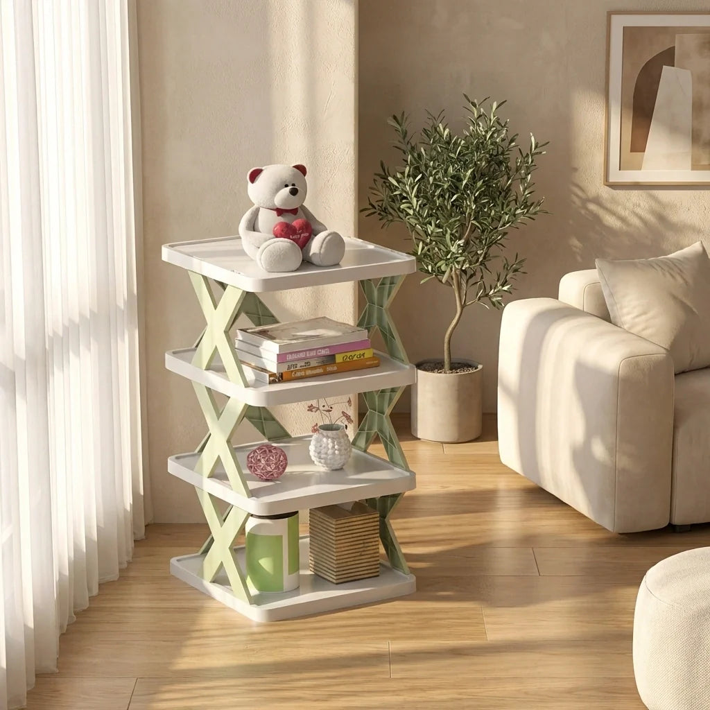 Space-Saving Corner Shoe Rack