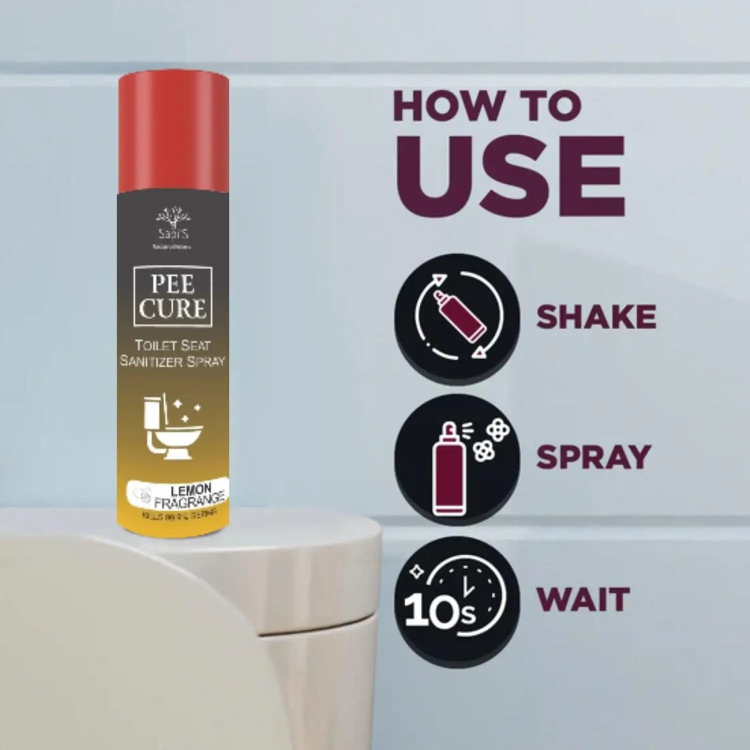 Portable Toilet Seat Sanitizer Spray