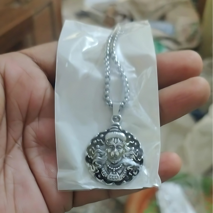 Hanuman Ji Pendant Oxodaised Silver Chain