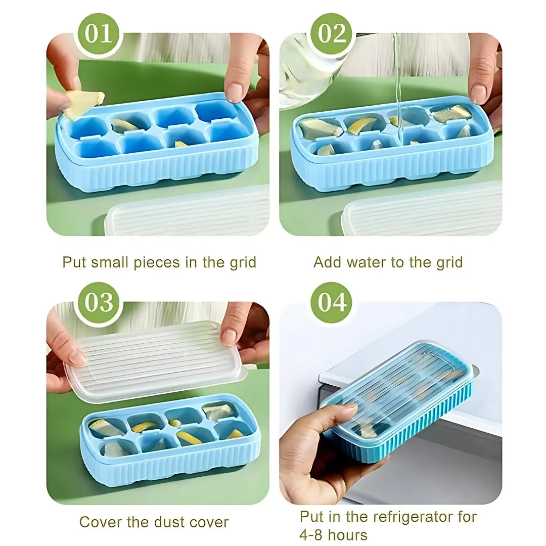 Mini Silicone Ice Cube Tray with Lid