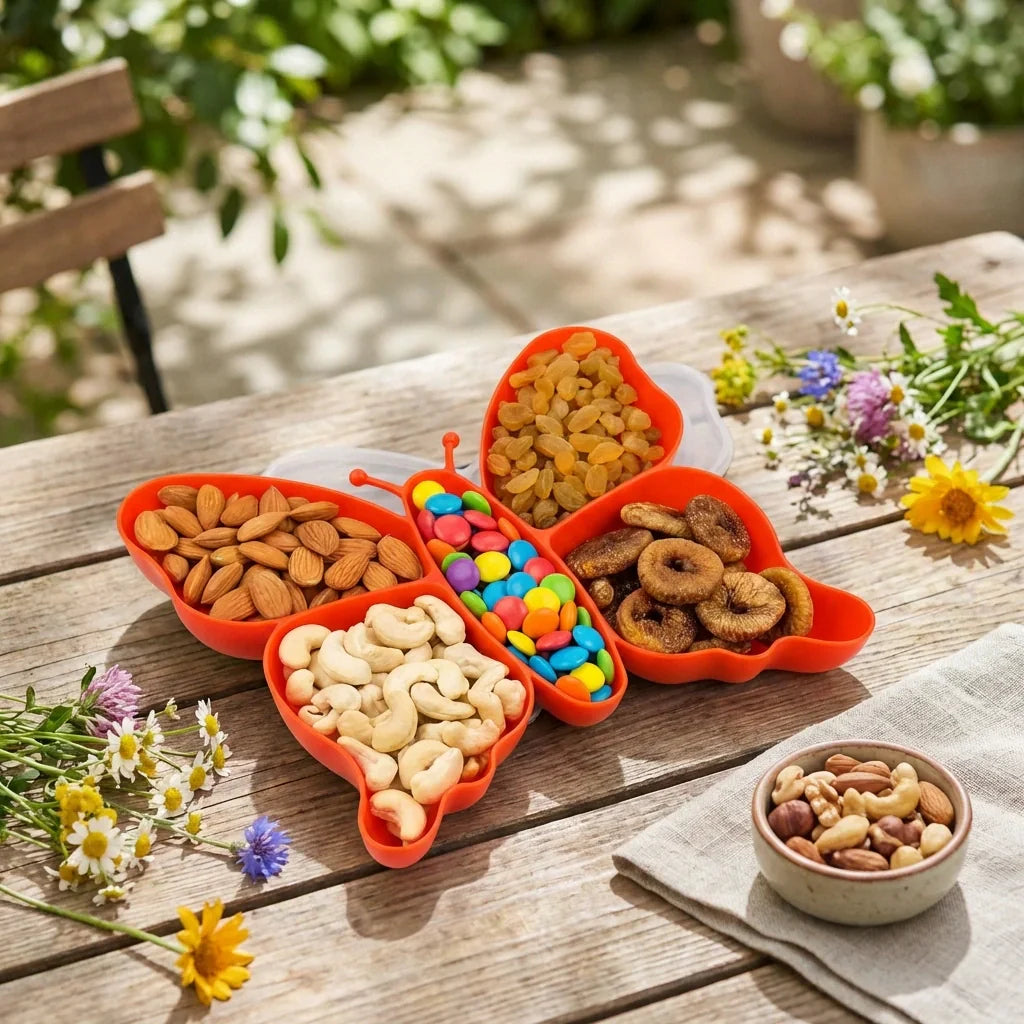 Best 5 compartment multipurpose butterfly plastic tray - home & garden | 2026 | fast shipping
