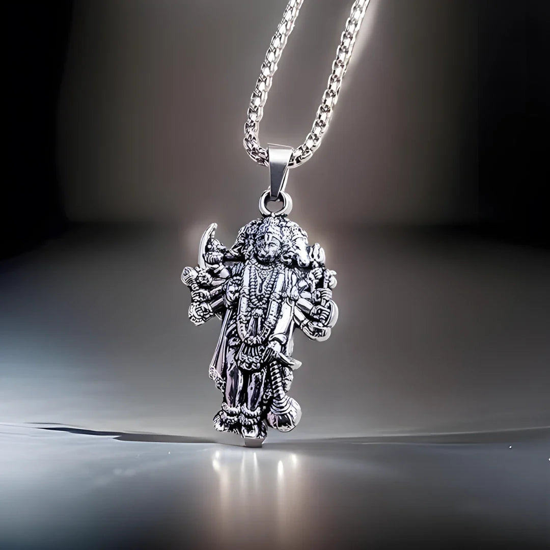 5 Mukhi Standing Hanumanji Pendant with Chain