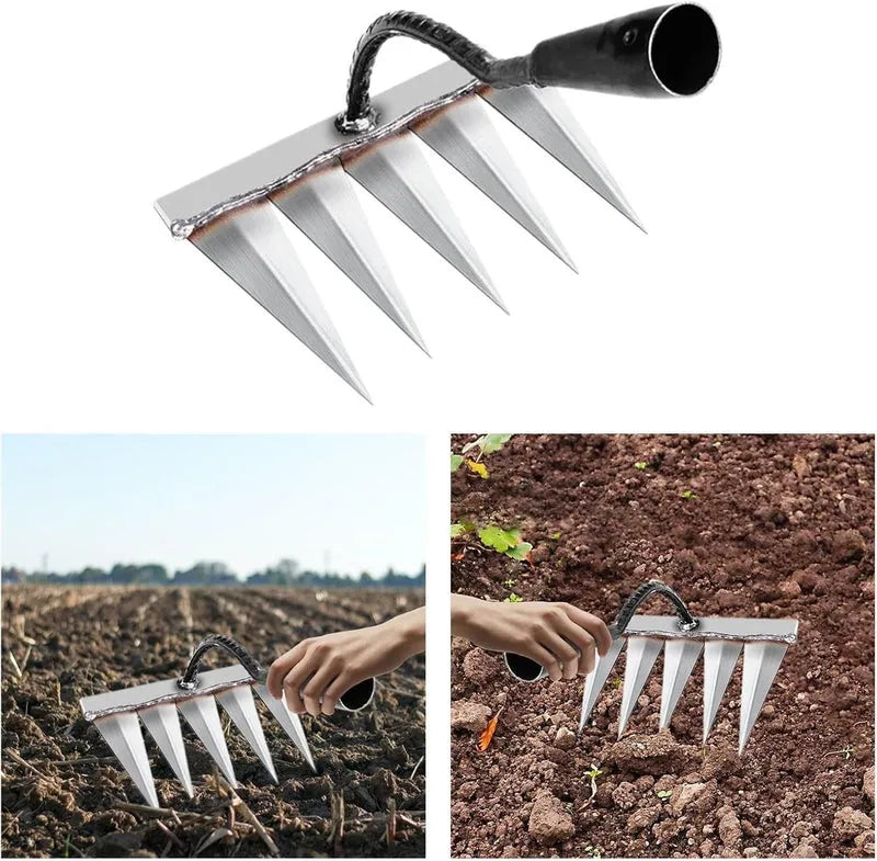 5 Teeth Carbon Steel Garden Weeding garden & outdoor