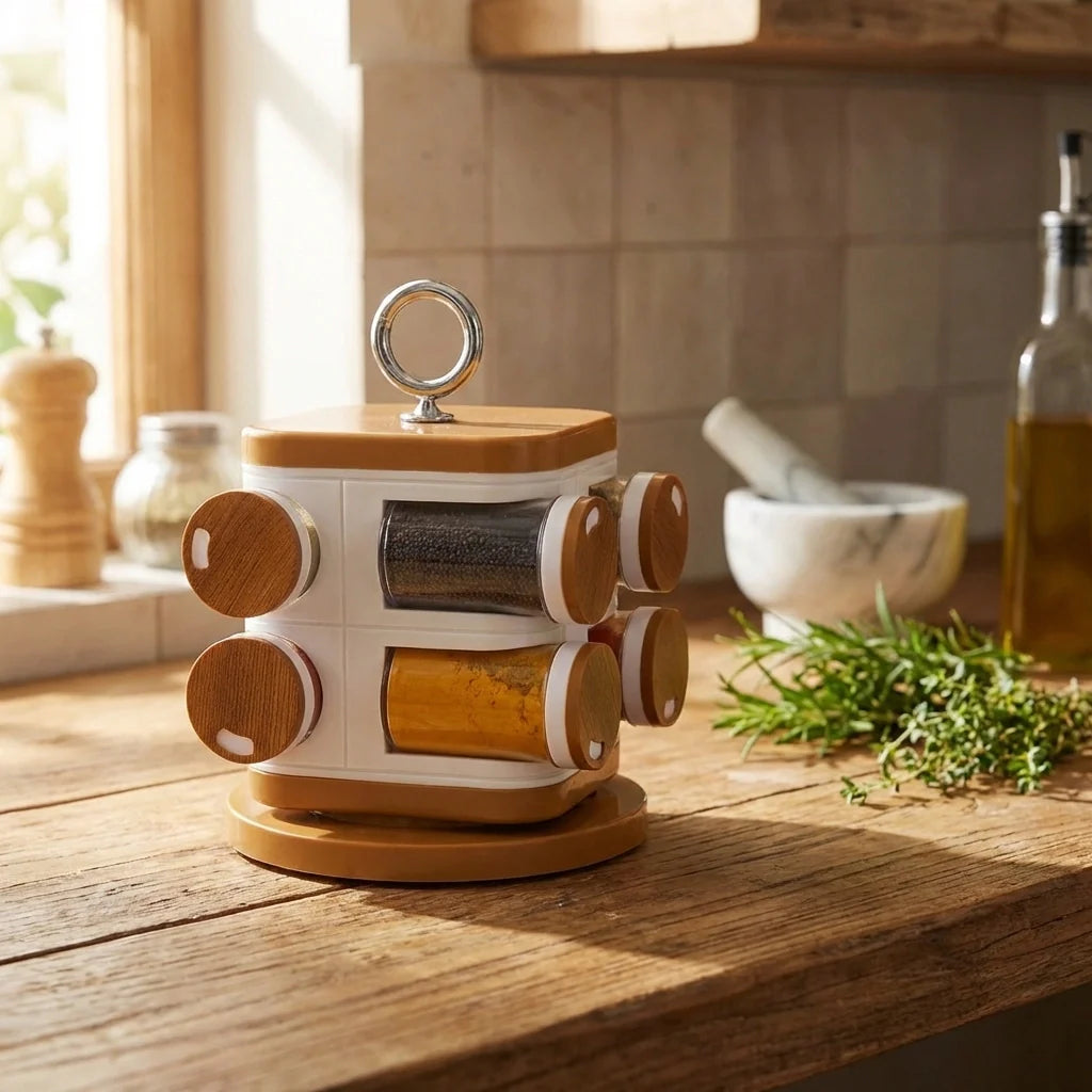 8-Jar Revolving Spice Rack