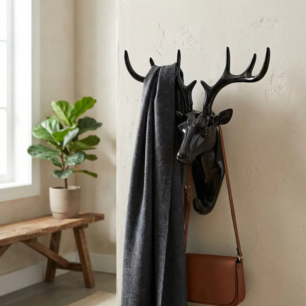 Hanging Hook- Self Adhesive Deer Head Hanging Hook