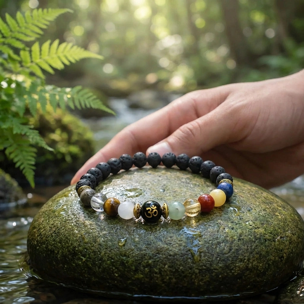 Sacred Om Bead Bracelet