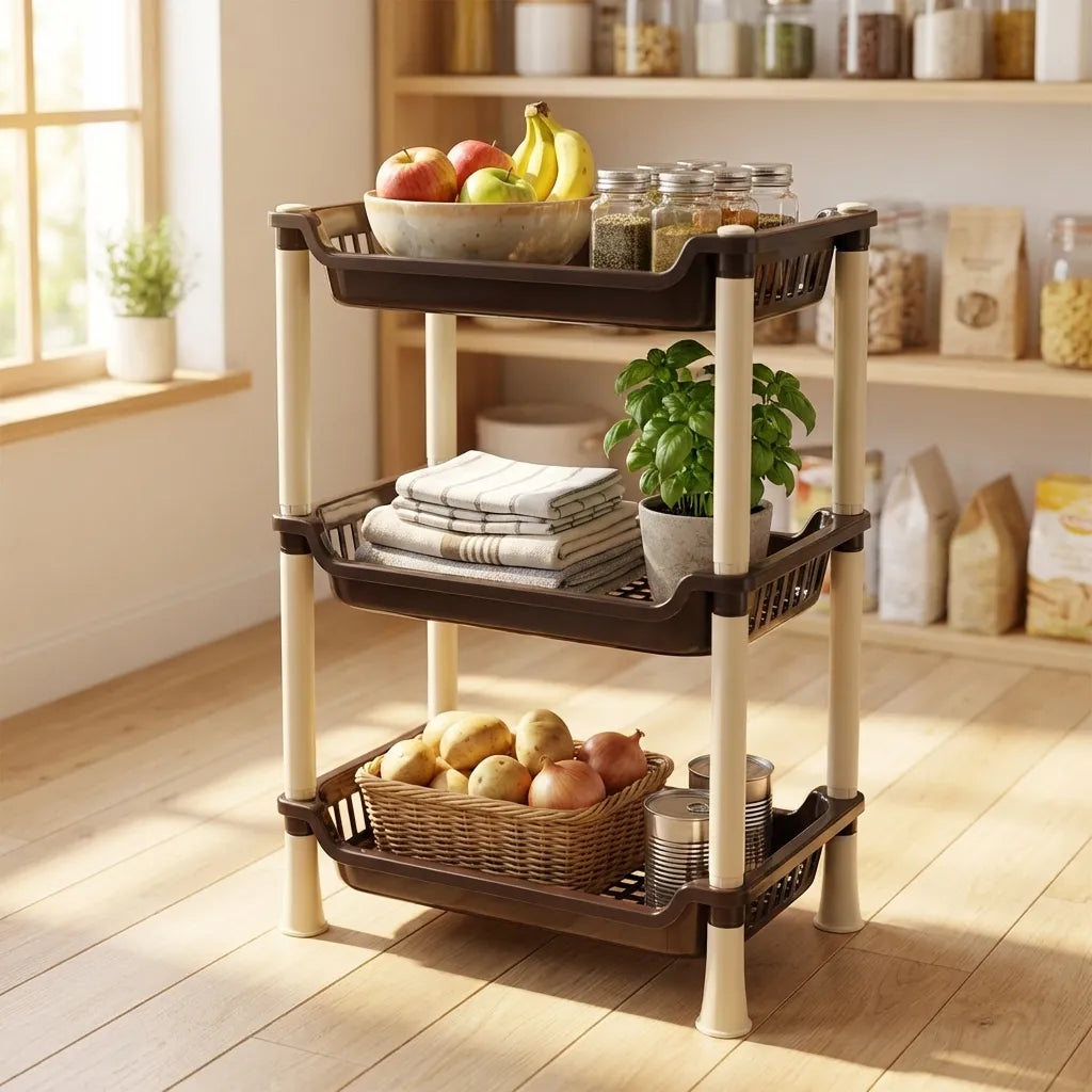 Three Tier Rack 3-tier storage rack - factorybuy – MaxSmile