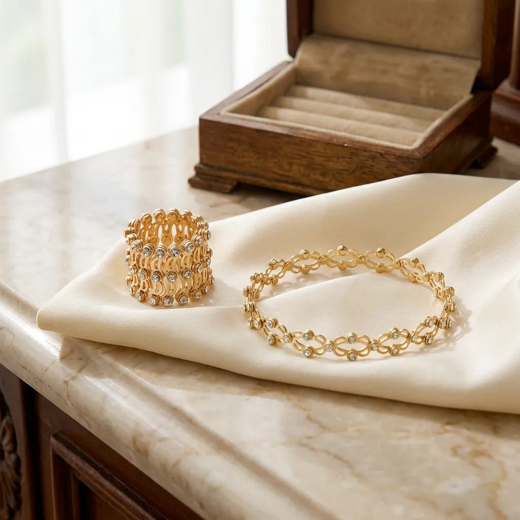 Stretchable 2 In 1 Ring Bracelet
