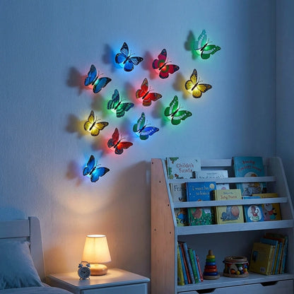 3DButterfly Led Light for Home Decoration (Pack of 3)