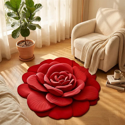 3D Flower Design Floor Mat, Quick Dry Non Slip
