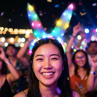 Rabbit Ears Hair Band with Light
