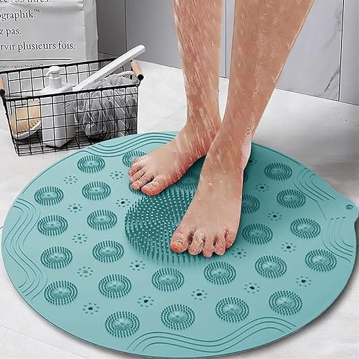 Silicone Non Slip Round Bathroom Mat