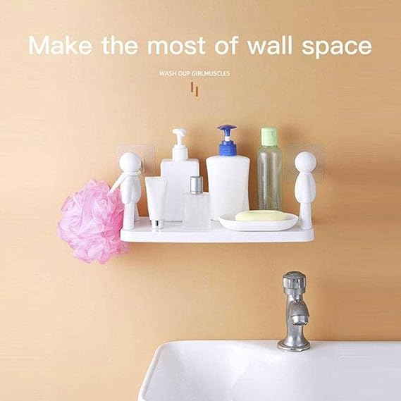 Wall Hanging Bathroom Shelf Storage Rack (Pack of 2)