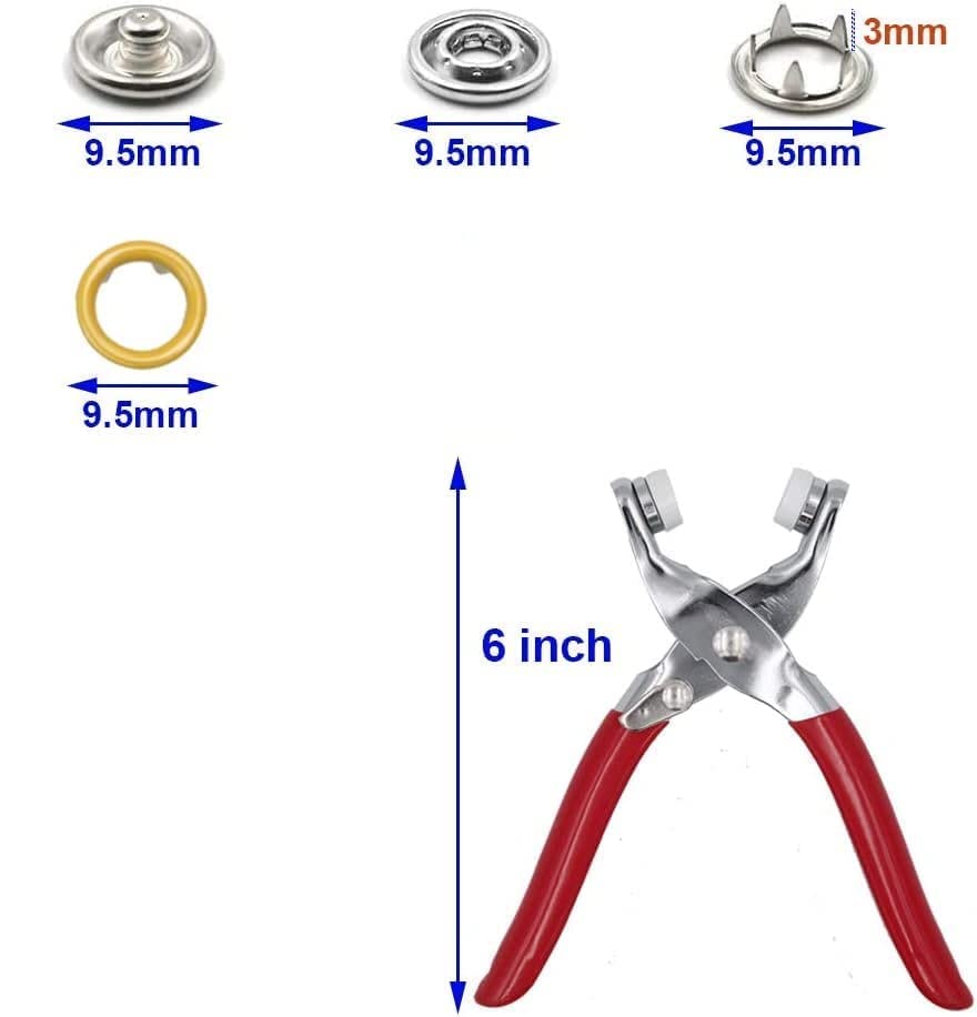 Metal Copper Prong Snap Buttons With Pliers