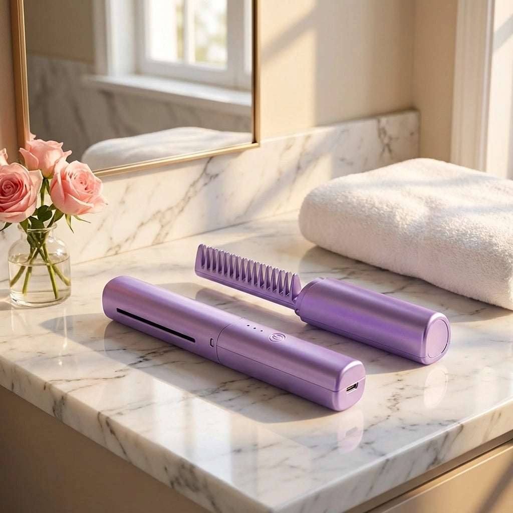 Rechargeable Hot Comb Hair Straightener