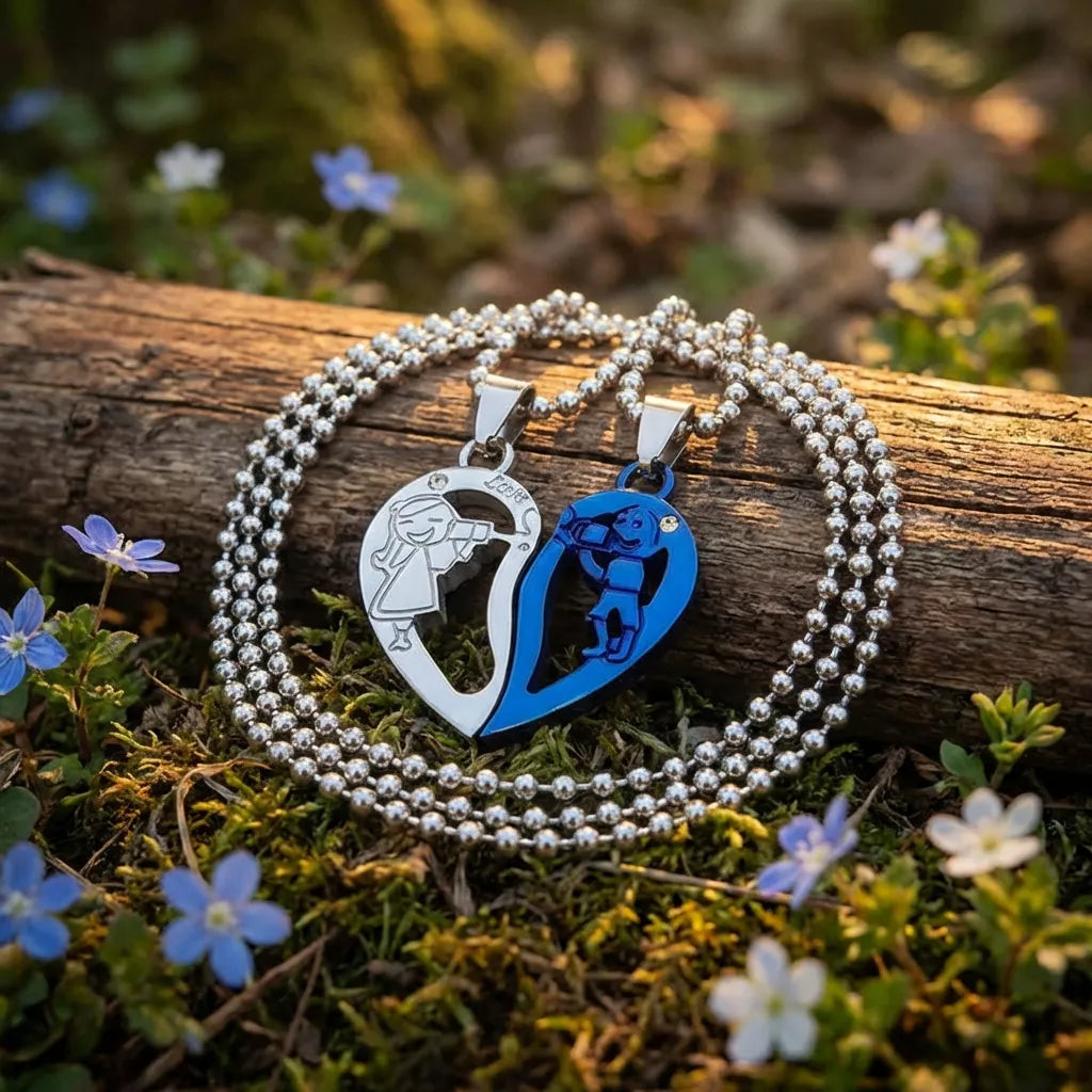 Broken Hearth shape valentine locket