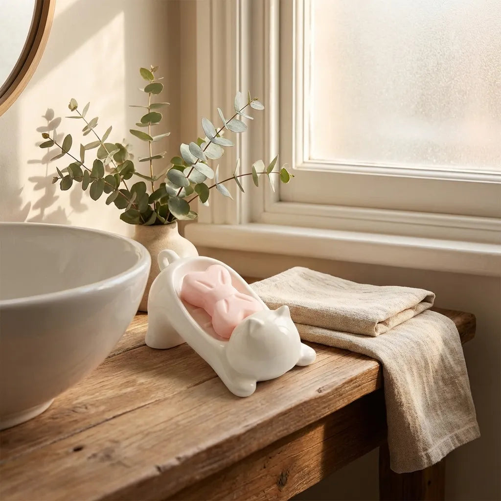 Adorable Cat Soap Holder
