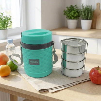 Insulated 4 Compartment Stainless Steel Tiffin Box