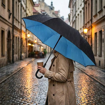 Double Layer Inverted Reversible Umbrella