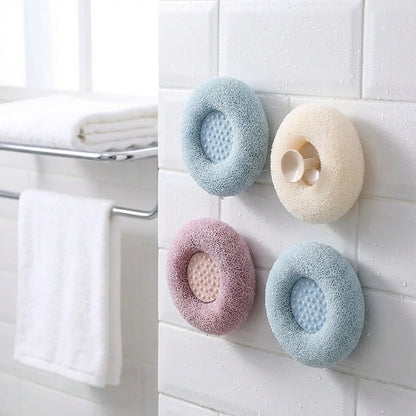 Bath Towel Scrub Bath Massage Shower Ball With Sucker Scrub