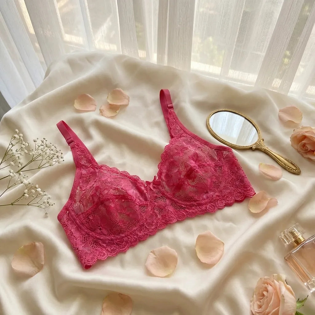 Girls Full Coverage Non-Padded Net Bra (Pack of 2)